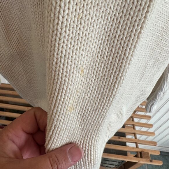 Brandy Melville Beige Knit American Flag Sweater Size S Cotton - Picture 7 of 7